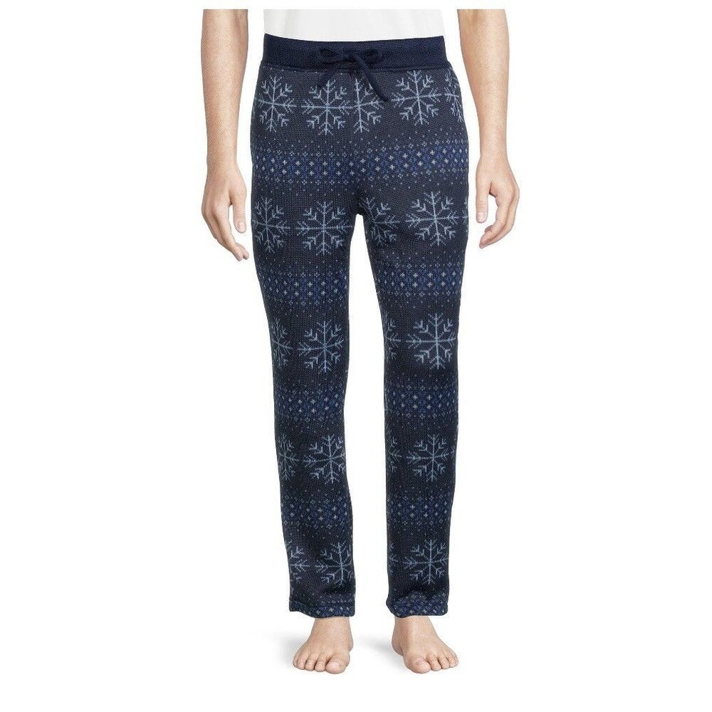 George Men's Sleepwear Fleece Pajama Pants Blizzard Fair Isle Size XL(40-42)